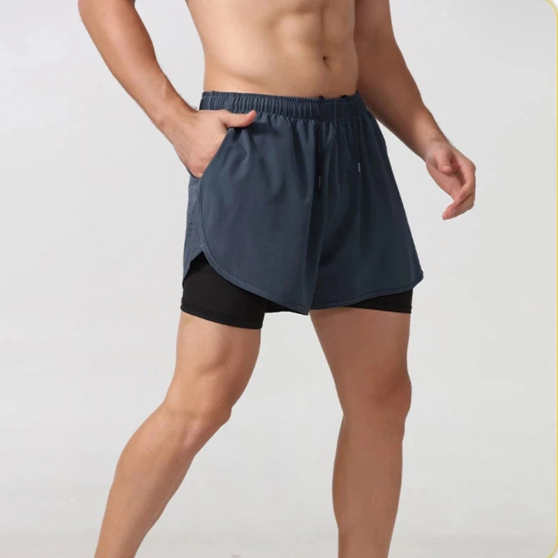 Short Running Homme Double Couche Polyester | Séchage Rapide, Fitness & Sport, 12 Coloris, Tailles S à XXL – CLEVI Paris
