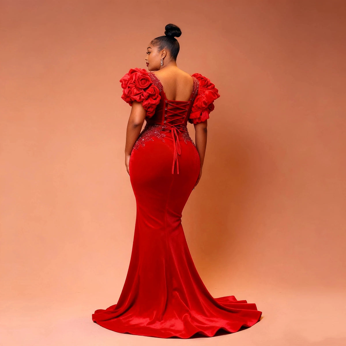 Robe de soirée sirène perlée – CLEVI Paris