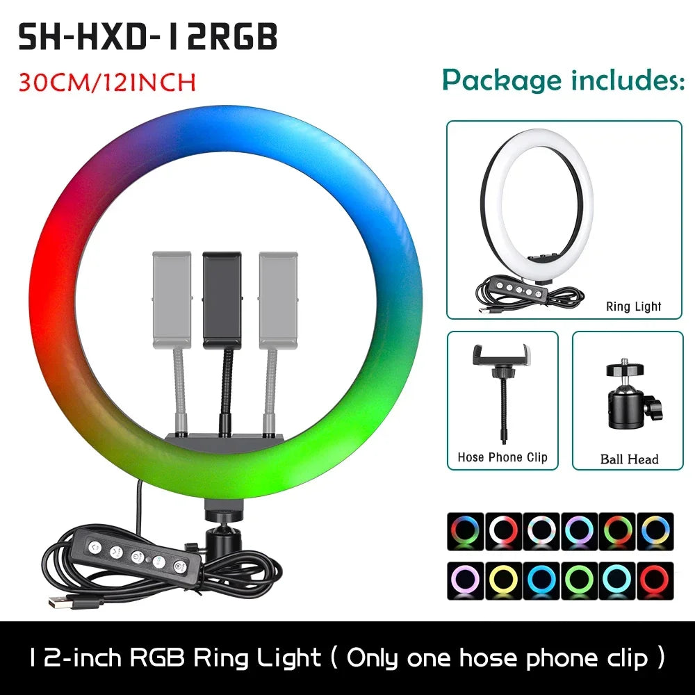 Anneau LED RGB SH 10, 12 ou 14 pouces – CLEVI Paris