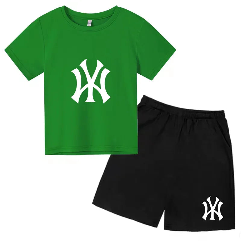 Ensemble enfant T-shirt à lettres et short – CLEVI Paris
