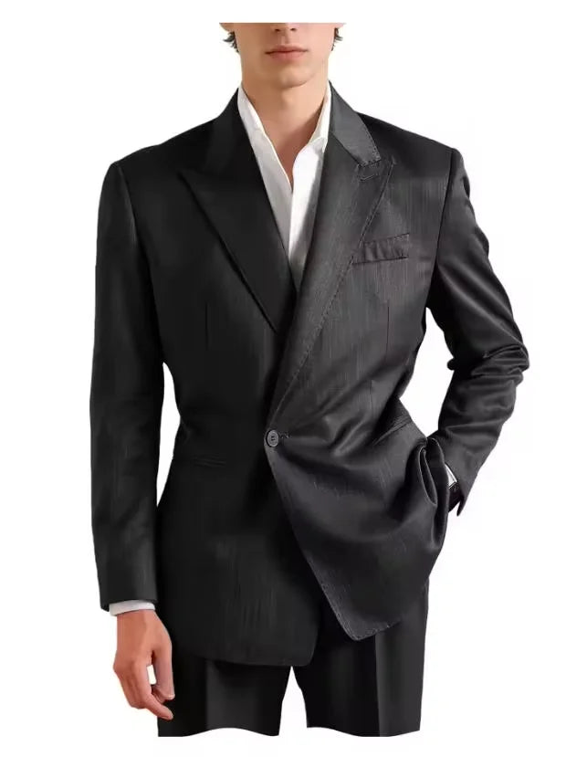 Costume 2 pièces en lin homme vert olive – CLEVI Paris