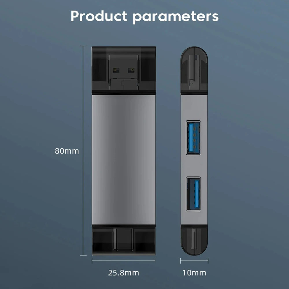 Lecteur SD/TF OTG 6-en-1 USB 2.0 ou 7-en-1 USB 3.0 – CLEVI Paris