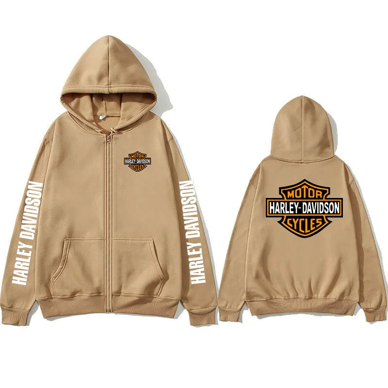 Sweatshirt Zippé à Capuche Harley Davidson – CLEVI Paris