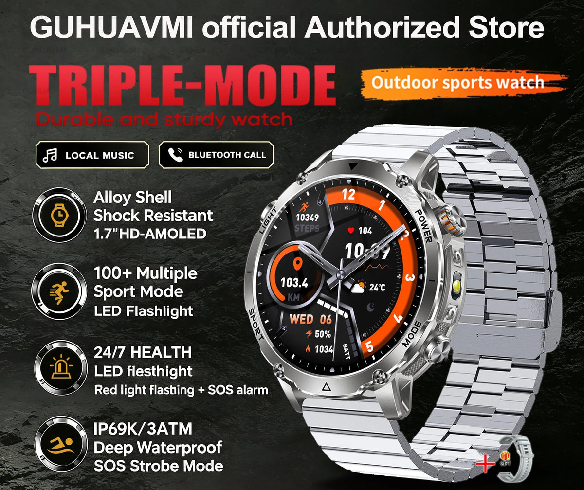Montre connectée sport AMOLED 1,7 pouce – CLEVI Paris