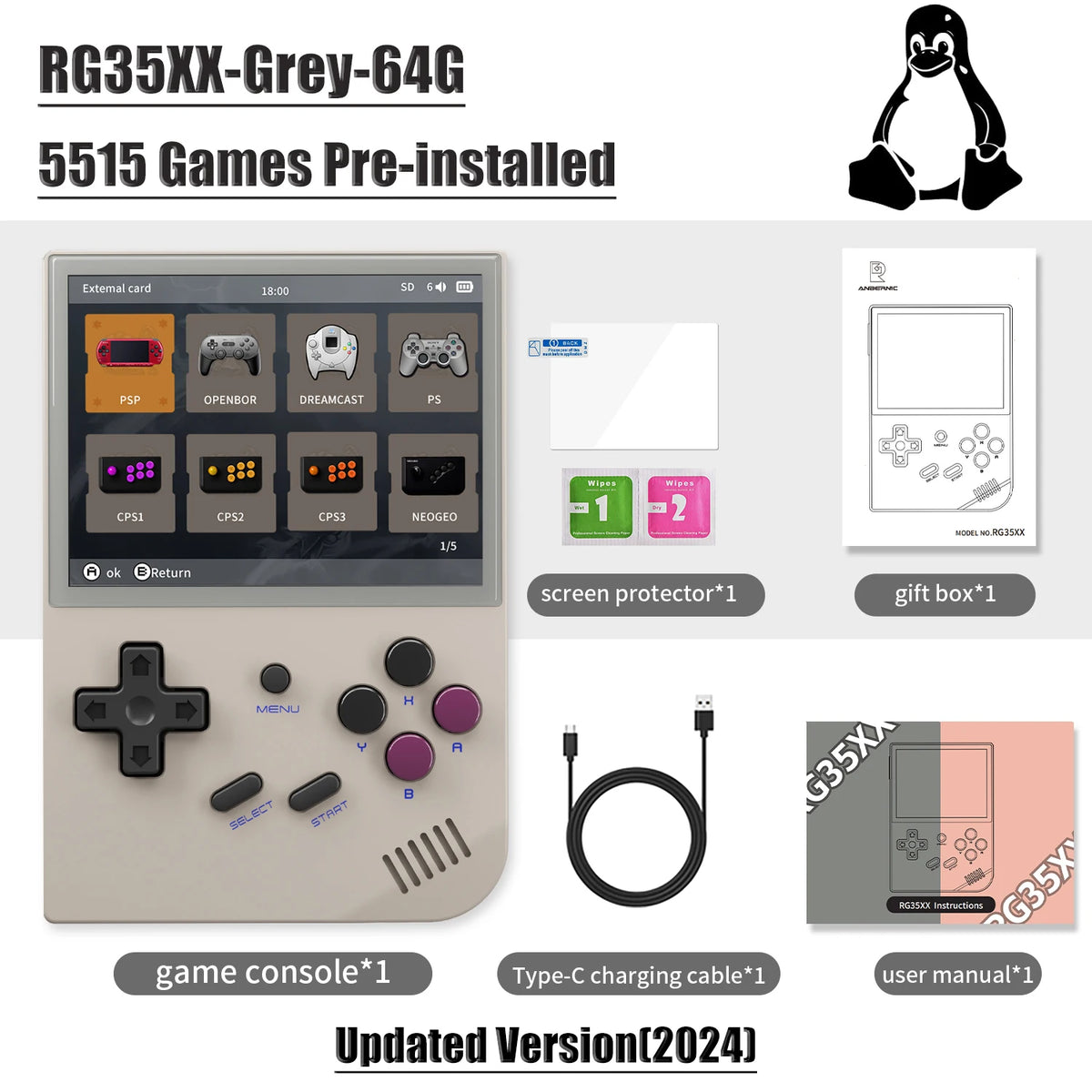 Console rétro Anbernic RG35XX 2024 – CLEVI Paris