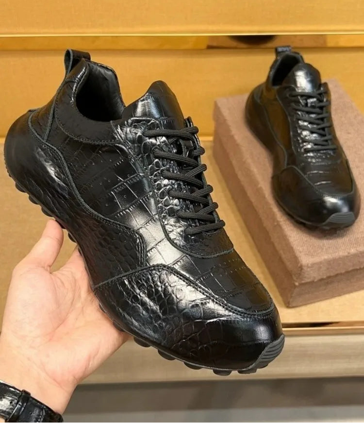 Sneakers homme en cuir à lacets – CLEVI Paris