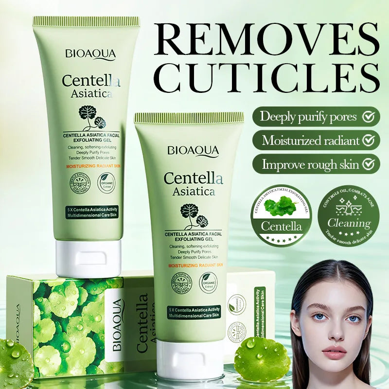 Gel Exfoliant Visage Centella Asiatica BIOAQUA – Anti-Âge, Hydratant & Peaux Nettes – CLEVI Paris