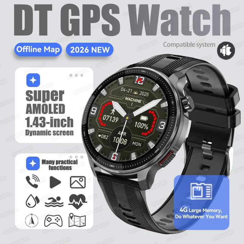 Montre GPS DTG6 AMOLED cartes hors ligne – CLEVI Paris