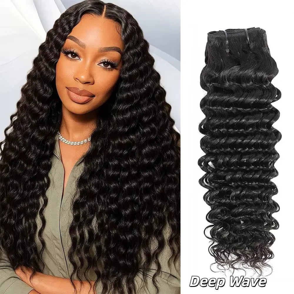 Bundles Deep Wave Cheveux Humains Remy Brésiliens – CLEVI Paris