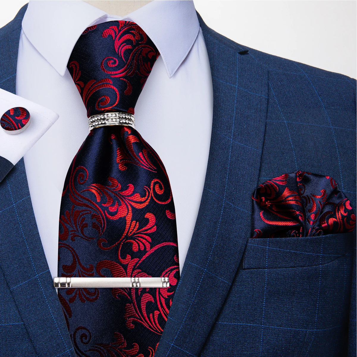 Coffret cravate homme, pochette et anneau – CLEVI Paris