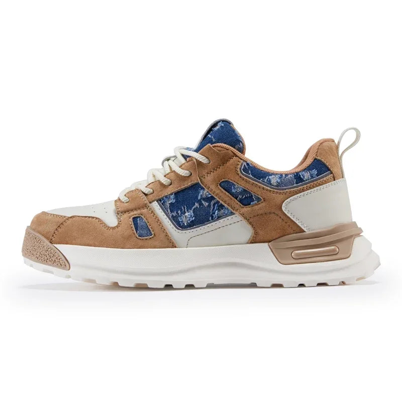 Sneakers Homme Plateforme Cuir Véritable Lacets Respirant Casual EU 39-44 – CLEVI Paris