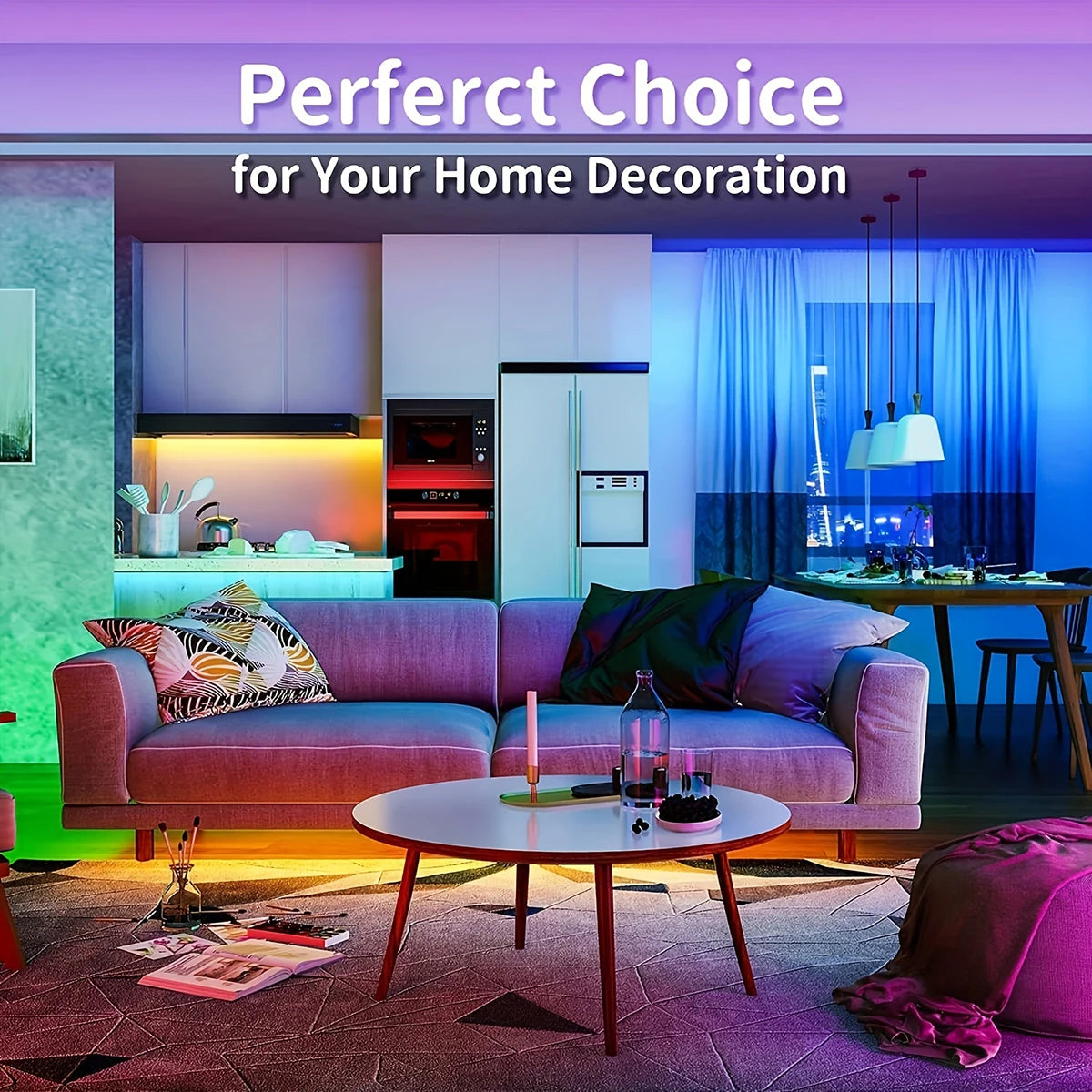 Ruban LED RGB USB avec Télécommande IR — 1m à 20m, Chambre, TV, Décoration | CLEVI Paris