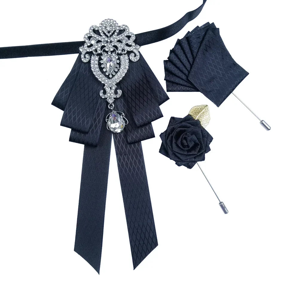 Ensemble nœud papillon 3 pièces, fleurs – CLEVI Paris