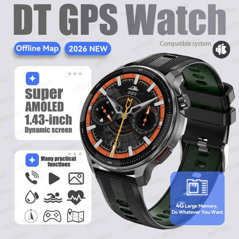 Montre GPS DTG6 AMOLED cartes hors ligne – CLEVI Paris