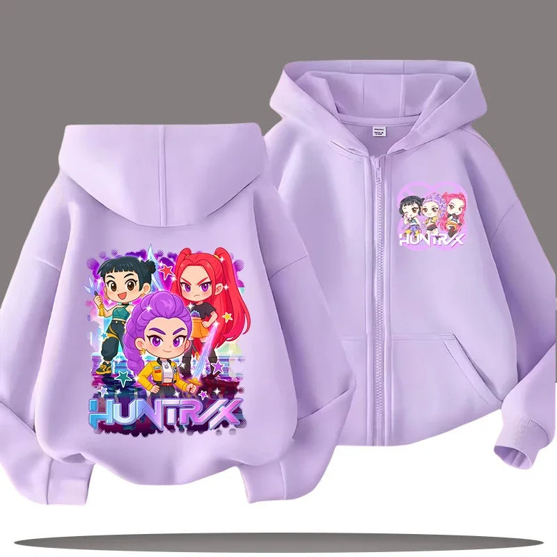 Sweat à capuche enfant zippé imprimé – CLEVI Paris