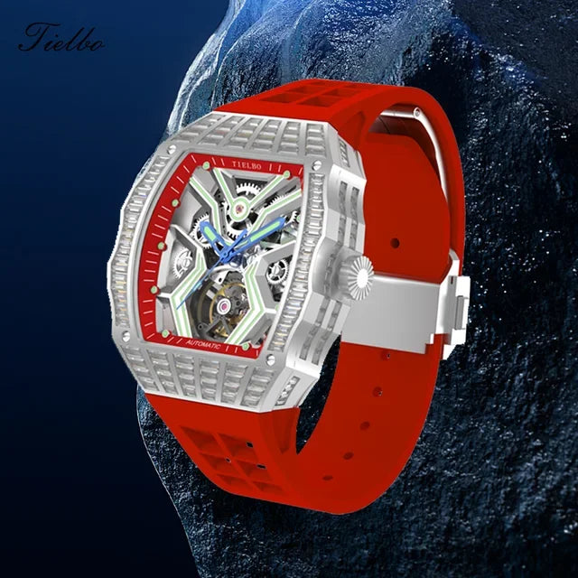 Montre Automatique Squelette Saphir Cristaux Homme – CLEVI Paris