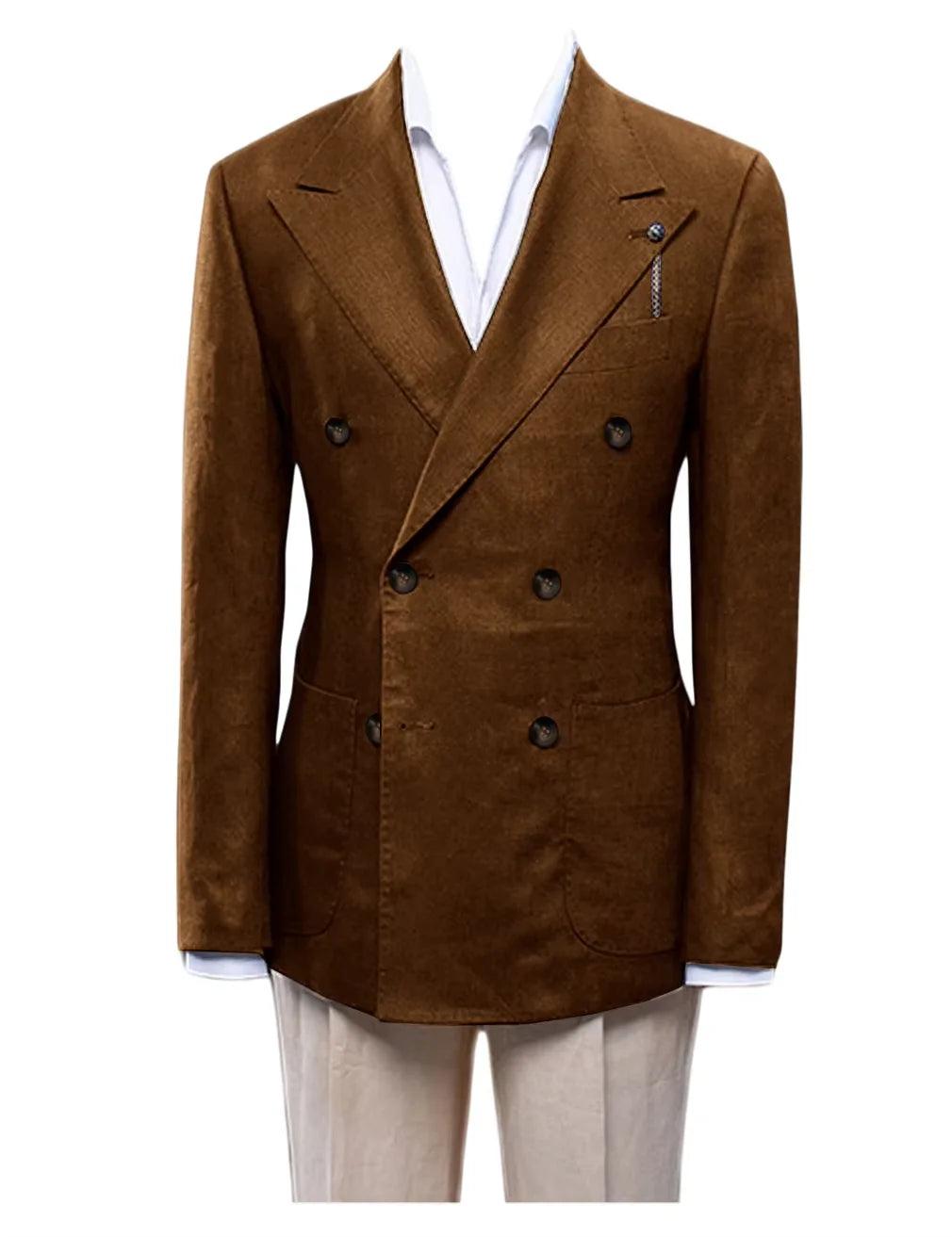 Blazer croisé lin et coton homme – CLEVI Paris