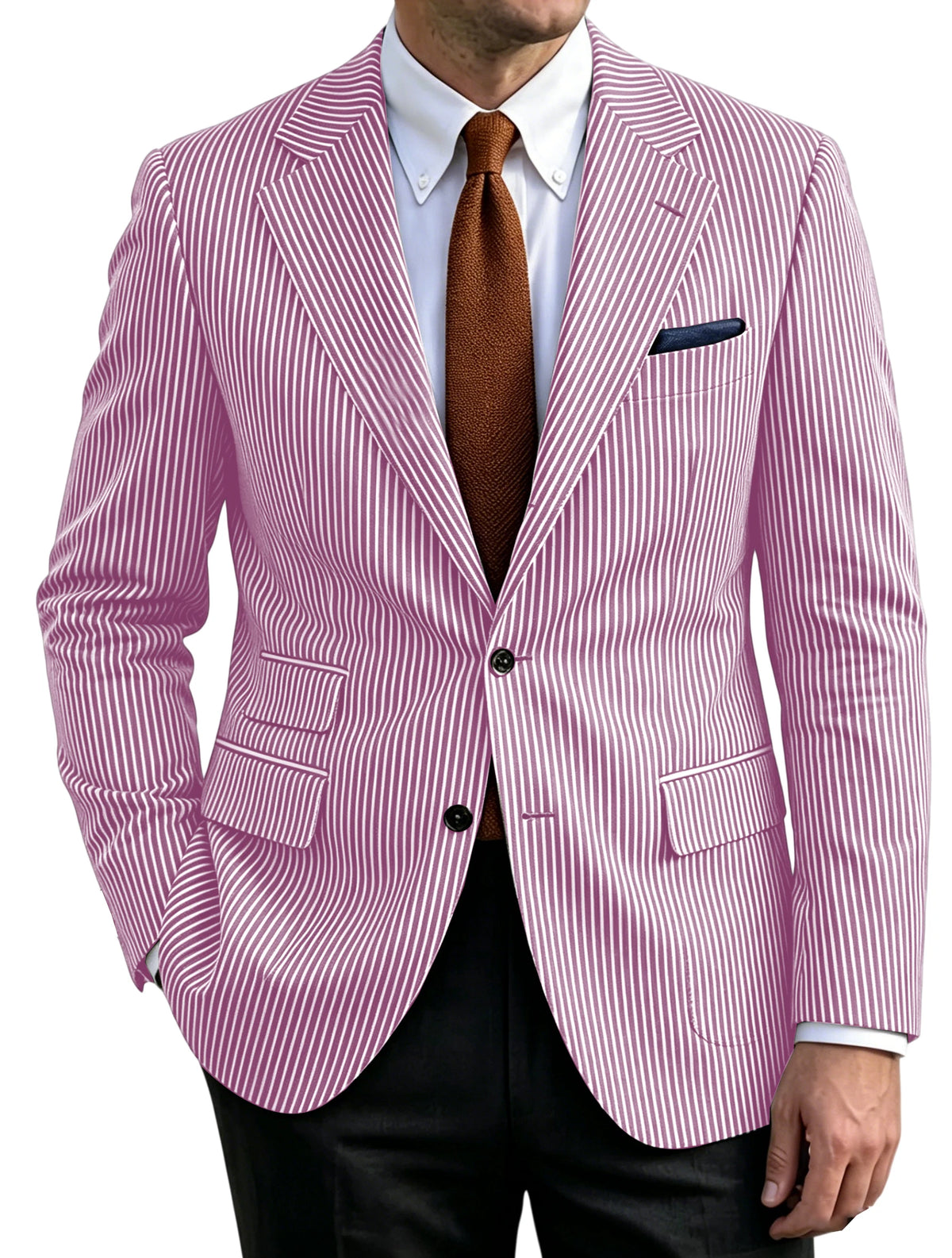 Blazer rayé homme en coton – CLEVI Paris