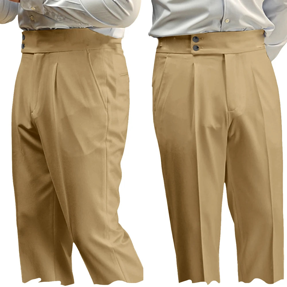 Pantalon Costume Homme Taille Haute – CLEVI Paris