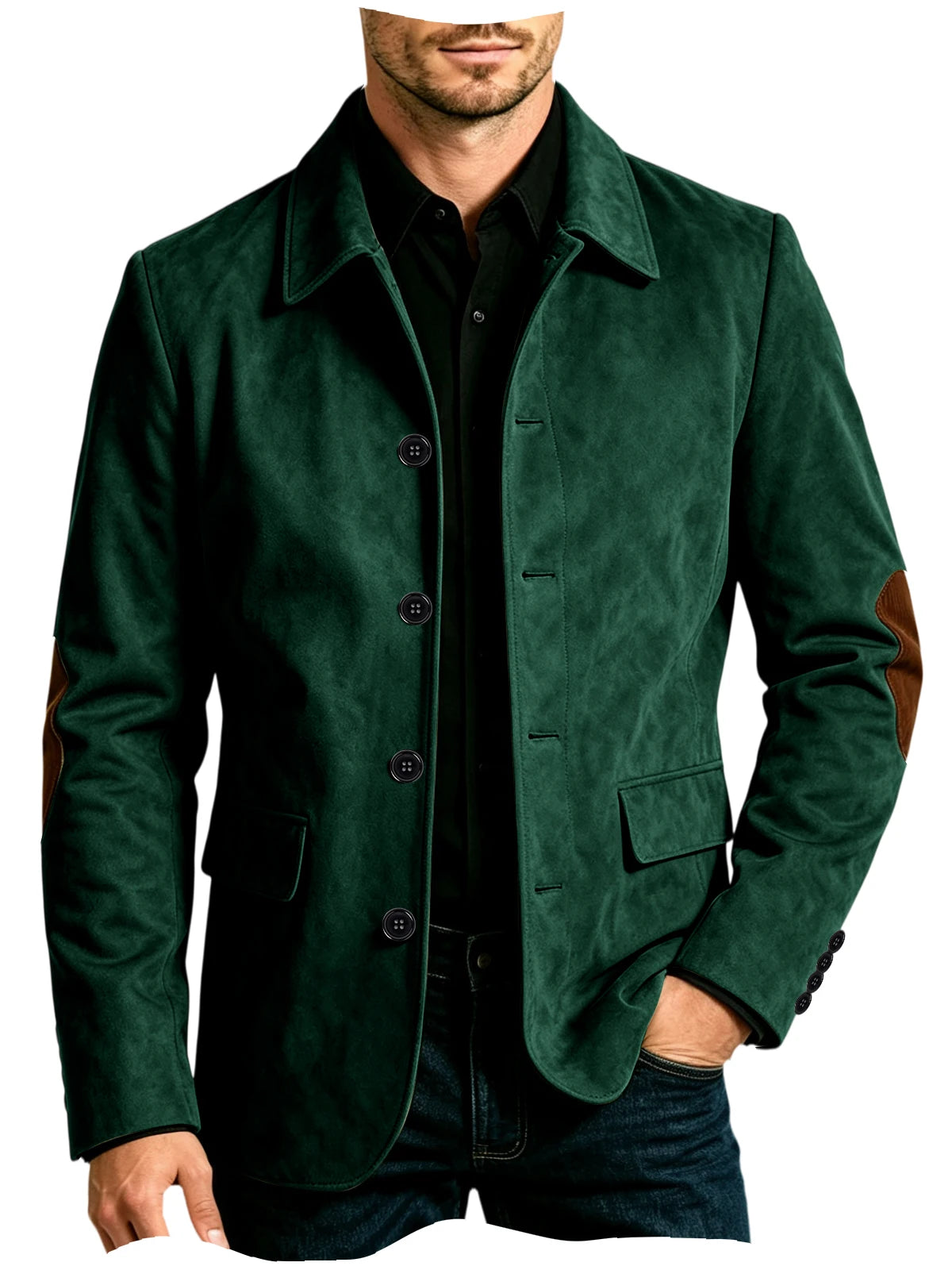 Blazer homme effet daim à coudières – CLEVI Paris