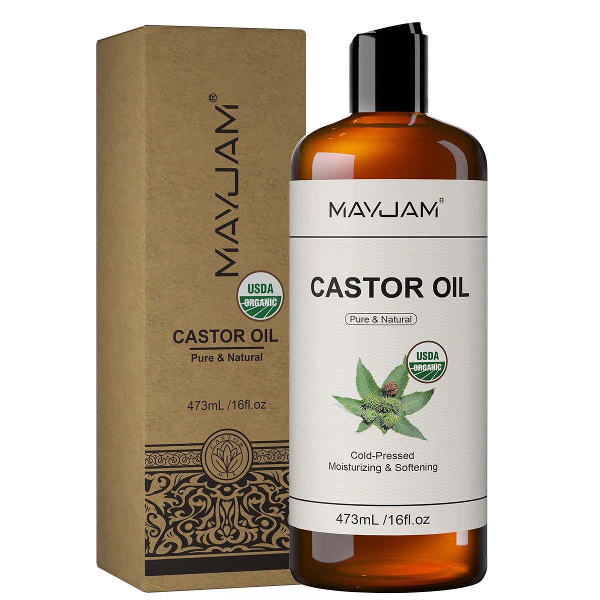Huiles Végétales Pures MAYJAM 473ml – Argan, Jojoba, Coco, Amande Douce & Plus – CLEVI Paris