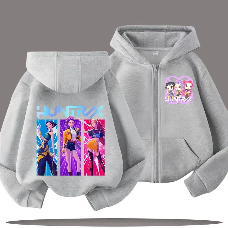 Sweat à capuche enfant zippé imprimé – CLEVI Paris