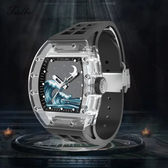 Montre Mécanique Squelette Saphir Homme – CLEVI Paris