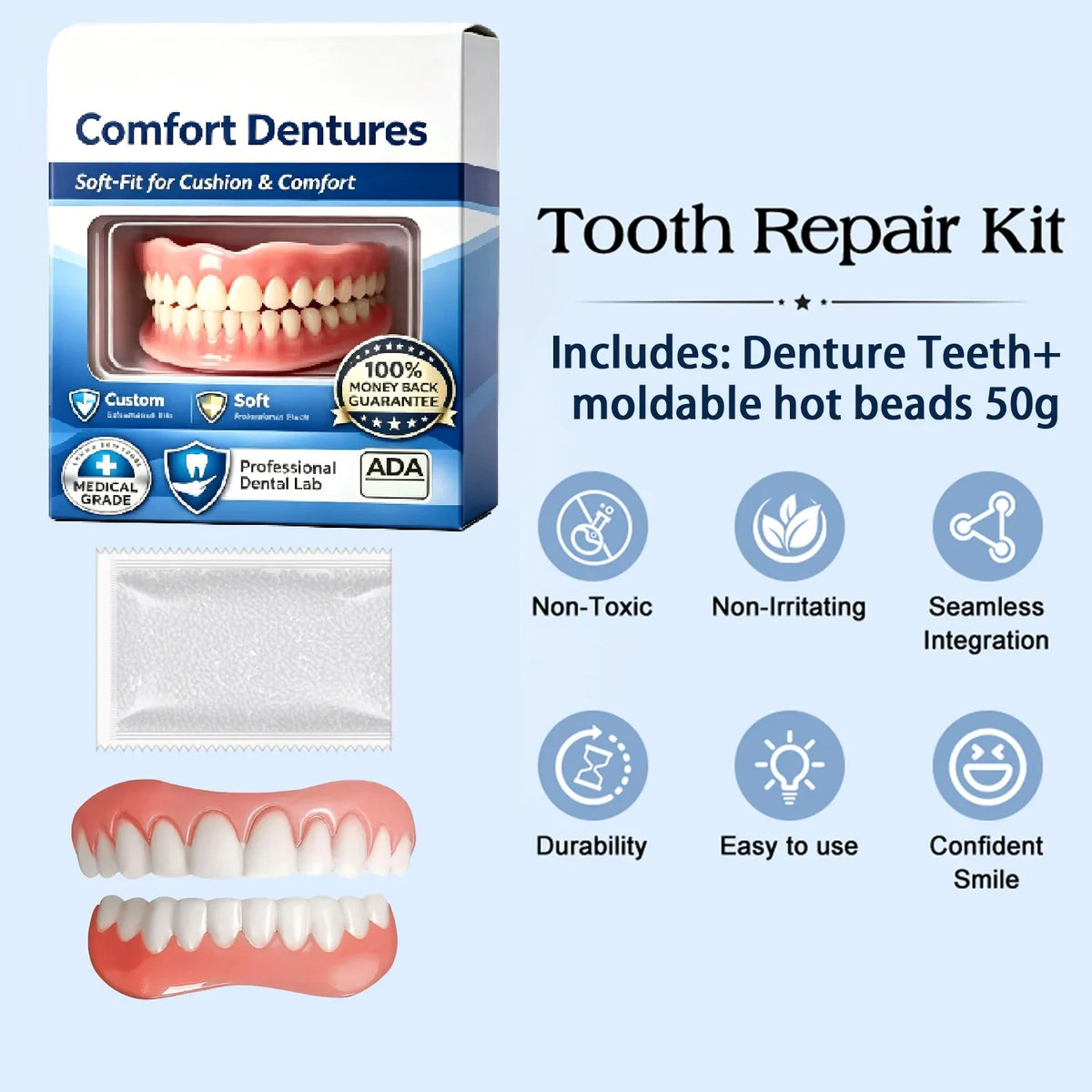 Dents artificielles en silicone – CLEVI Paris