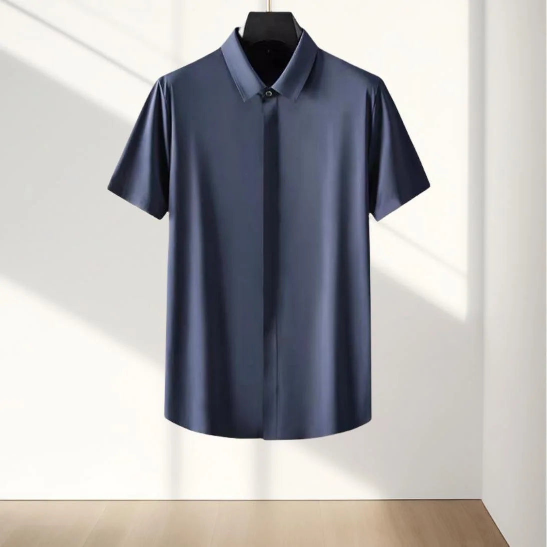 Ensemble 2 Pièces Homme T-shirt Col V Ice Silk + Pantalon Long Été Grande Taille KOLMAKOV – Bleu Marine & Gris, M à 5XL – CLEVI Paris