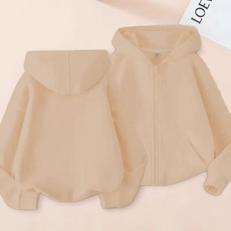Sweat enfant zippé à capuche unisexe – CLEVI Paris
