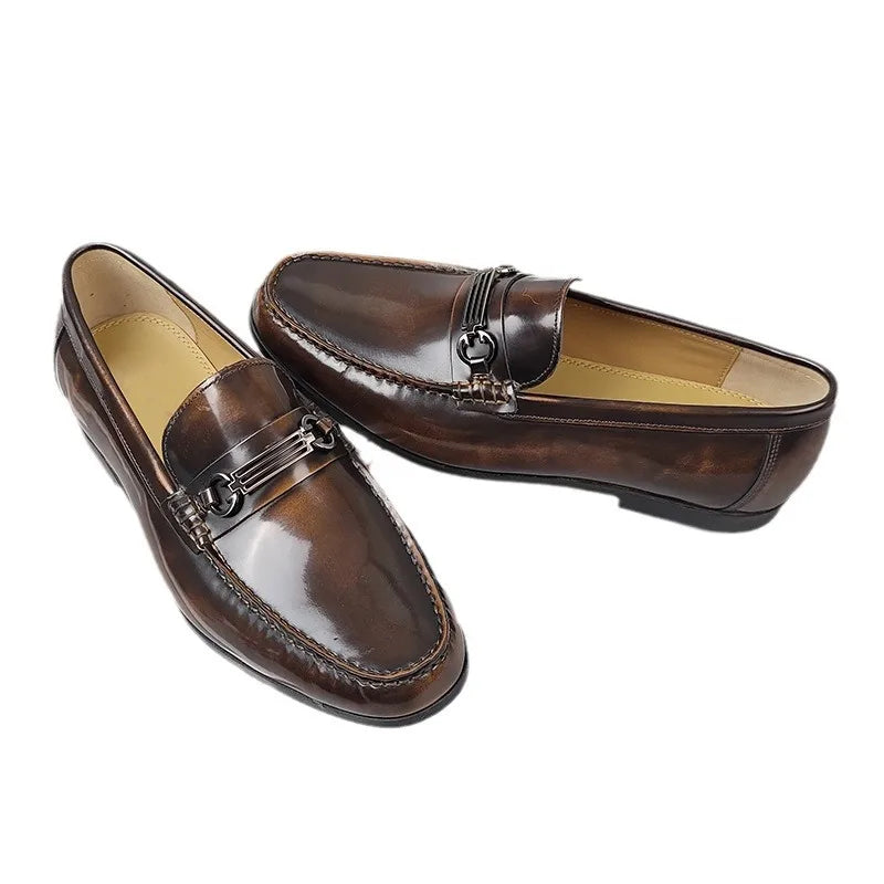 Mocassins en cuir à bout pointu – CLEVI Paris