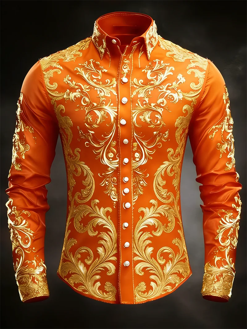 Chemise Homme Imprimé Branche 3D – CLEVI Paris