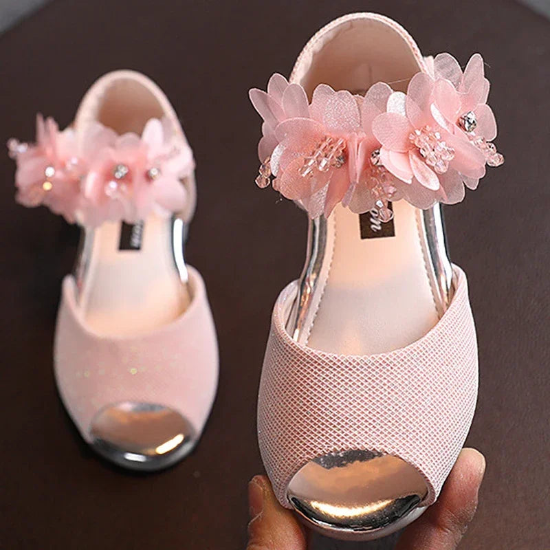 Chaussures fille à fleurs et strass – CLEVI Paris