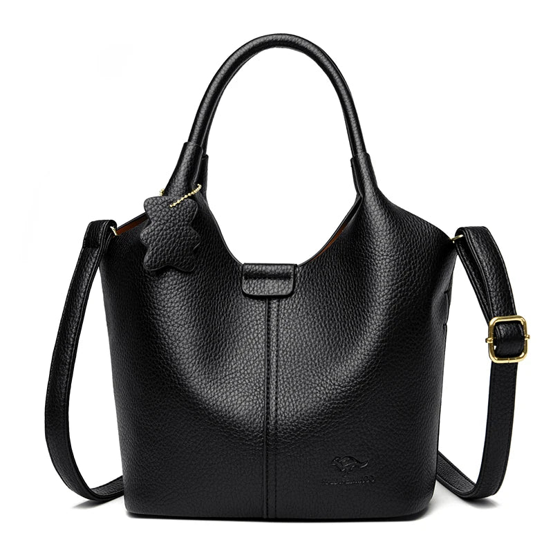 Sac à Main Femme Cuir PU Souple Grande Capacité 5 Poches – CLEVI Paris