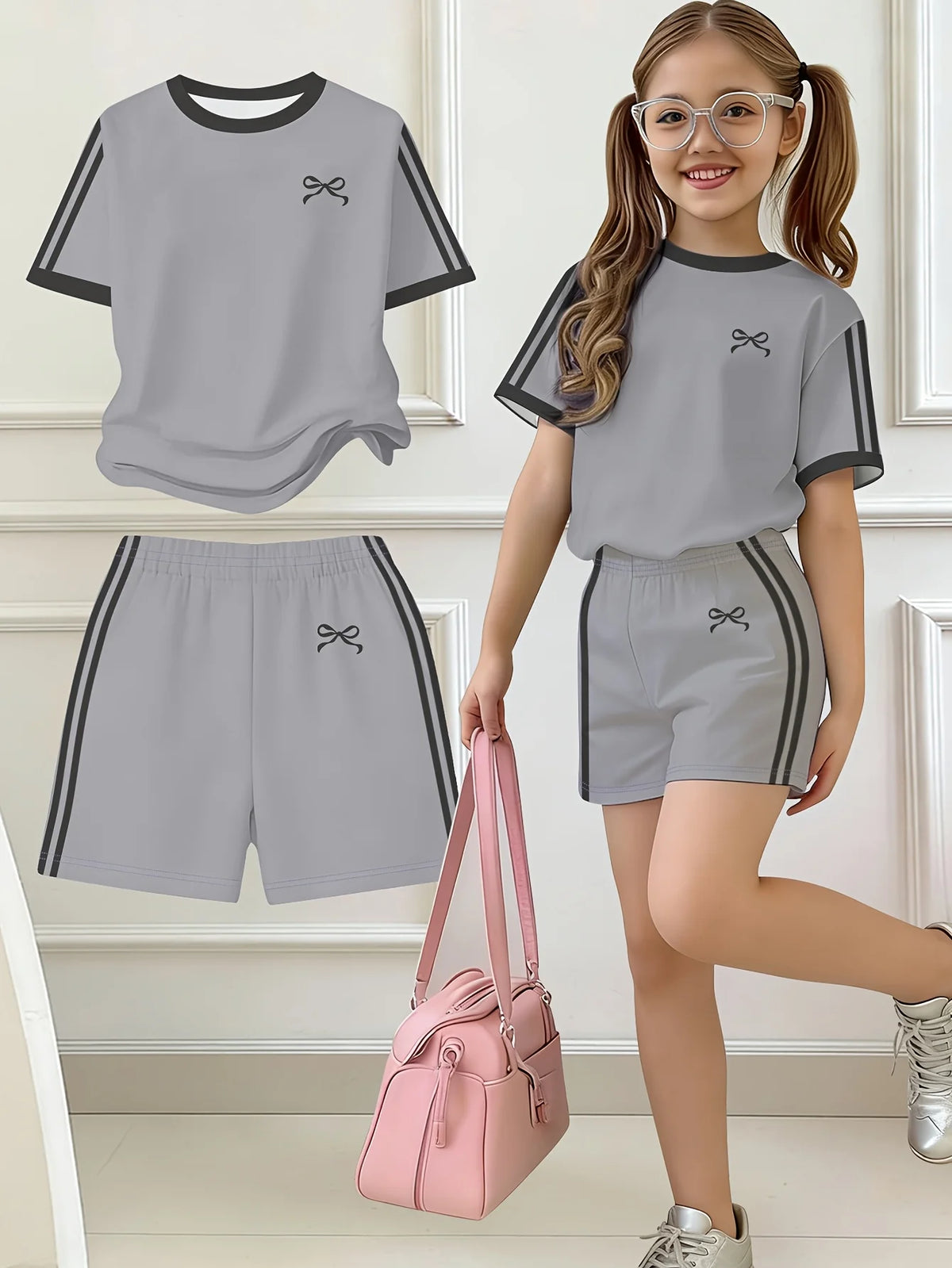 Ensemble enfant t-shirt et short imprimé – CLEVI Paris