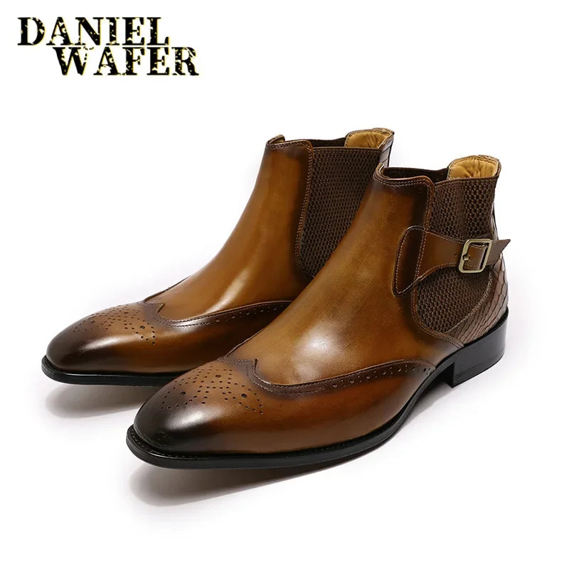 Bottines en Cuir pour Homme, Chelsea Sans Lacet – CLEVI Paris