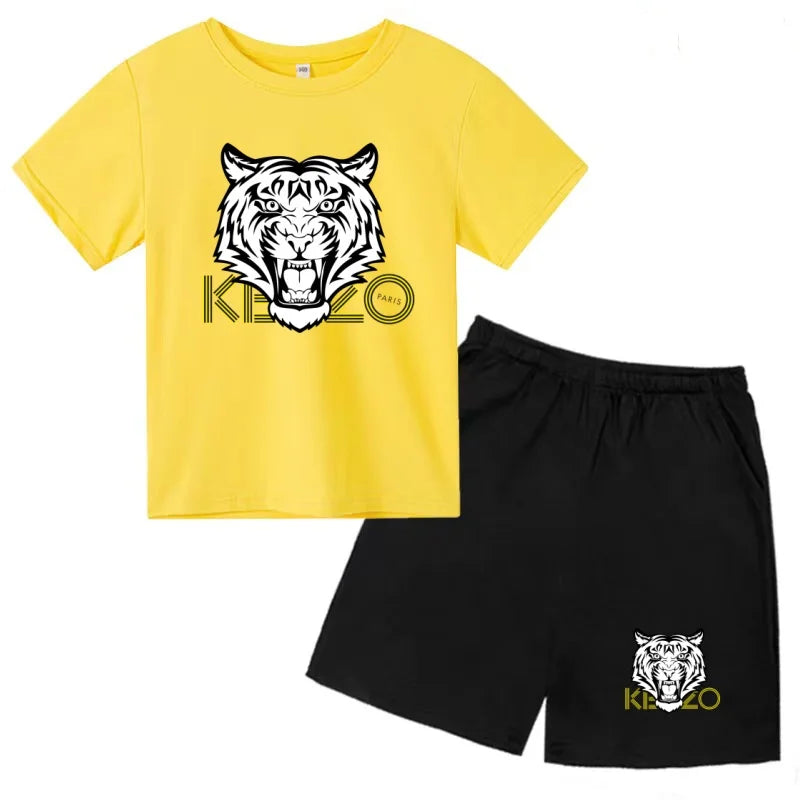 Ensemble enfant T-shirt imprimé et short – CLEVI Paris