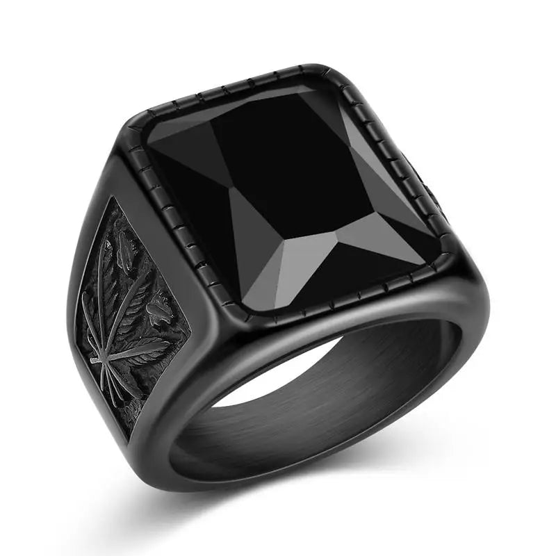 Bague Homme en Acier Inoxydable et Zircon – CLEVI Paris
