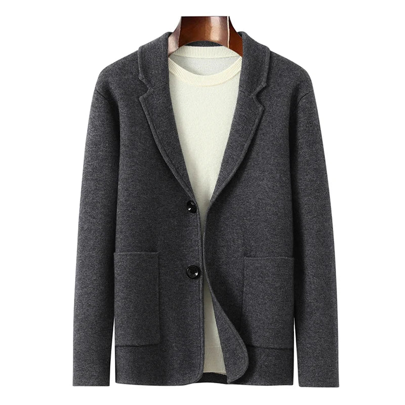 Ensemble homme cachemire cardigan à revers – CLEVI Paris