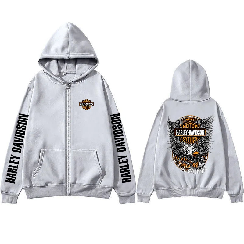 Sweatshirt Zippé à Capuche Harley Davidson – CLEVI Paris