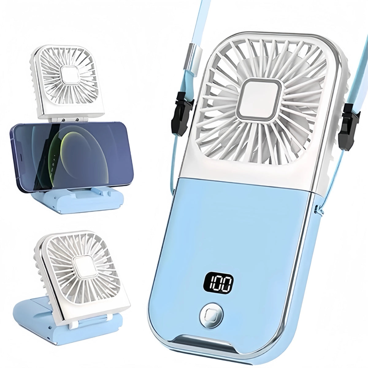 Ventilateur de cou F30 PRO rechargeable 3000 mAh – CLEVI Paris