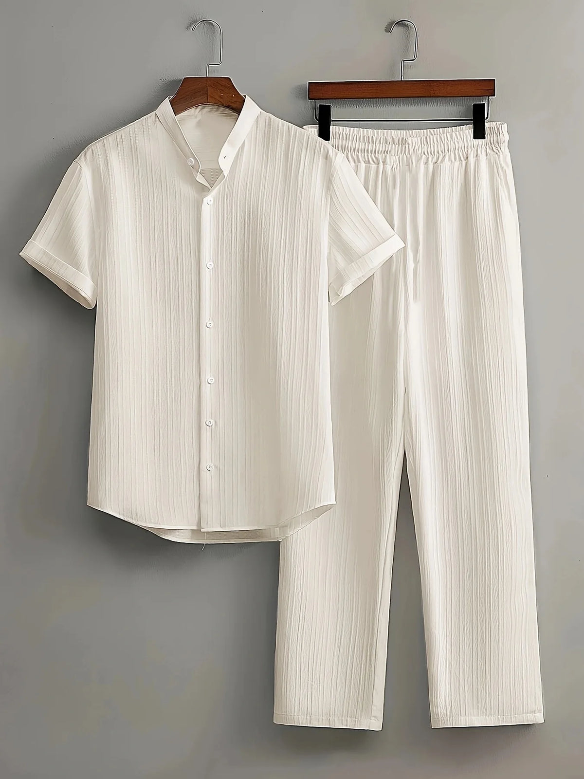 Ensemble homme uni à manches courtes – CLEVI Paris