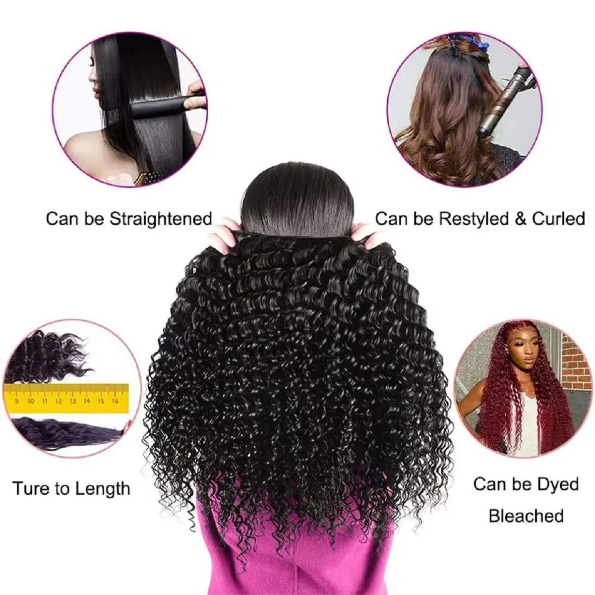 Bundles Deep Wave Cheveux Humains Remy Brésiliens – CLEVI Paris