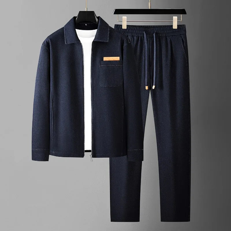 Ensemble homme Minglu zippé à col rabattu – CLEVI Paris