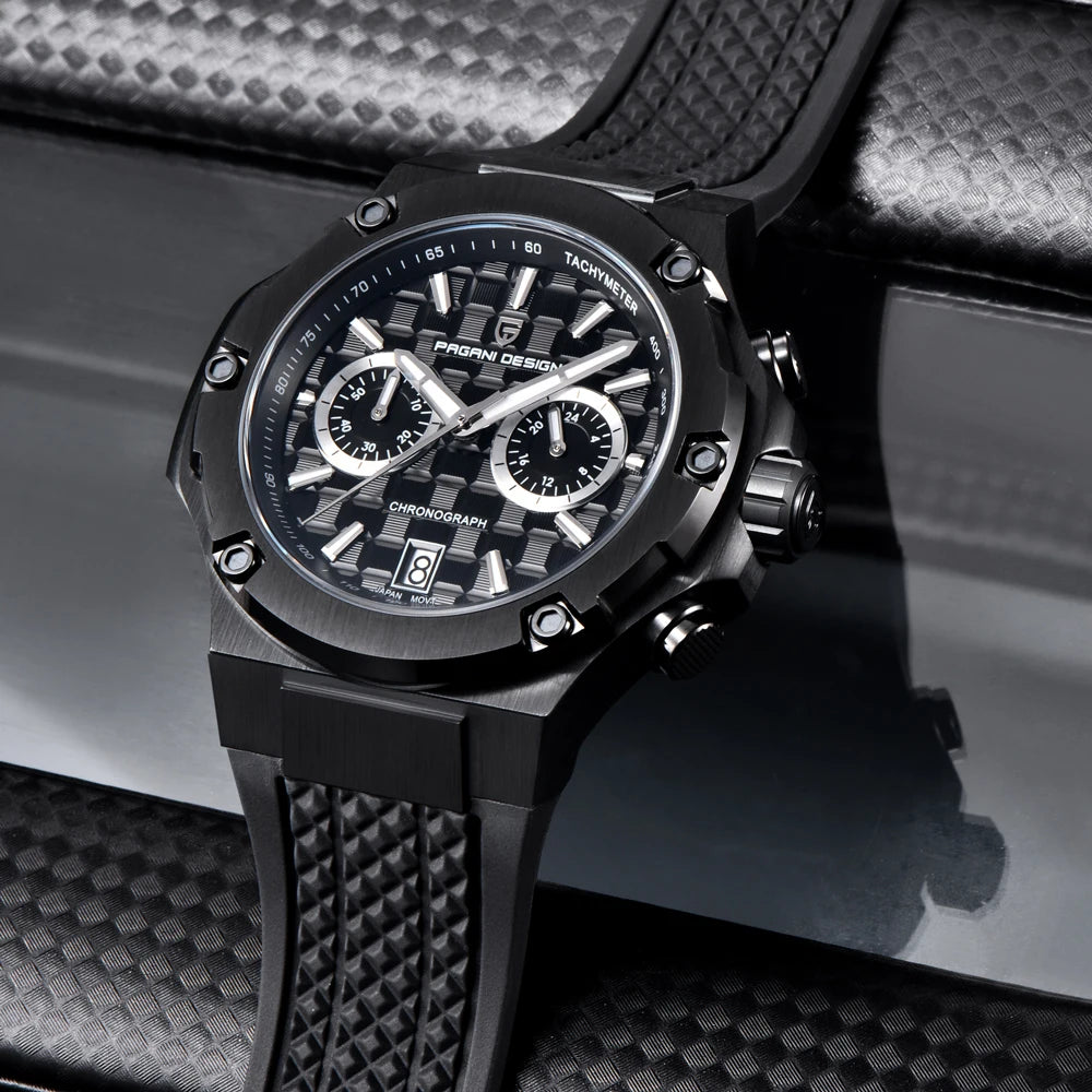 Montre Chronographe Homme Pagani Design PD-YS032 Quartz Saphir AR Lumineux 10 Bar Sport Luxe 5 Coloris – CLEVI Paris
