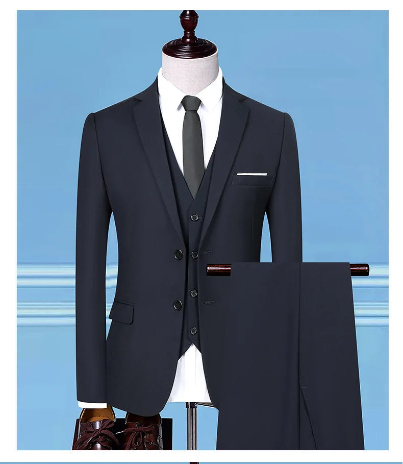 Costume homme 3 pièces en satin – CLEVI Paris