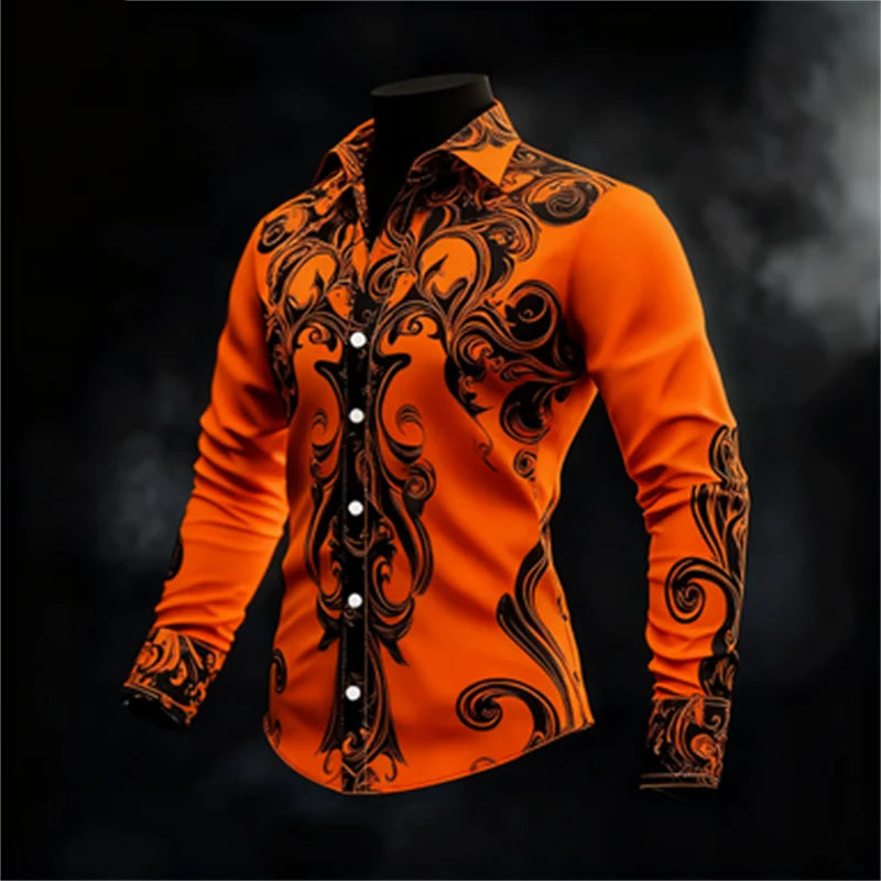 Chemise Homme à Motif Artistique 3D – CLEVI Paris