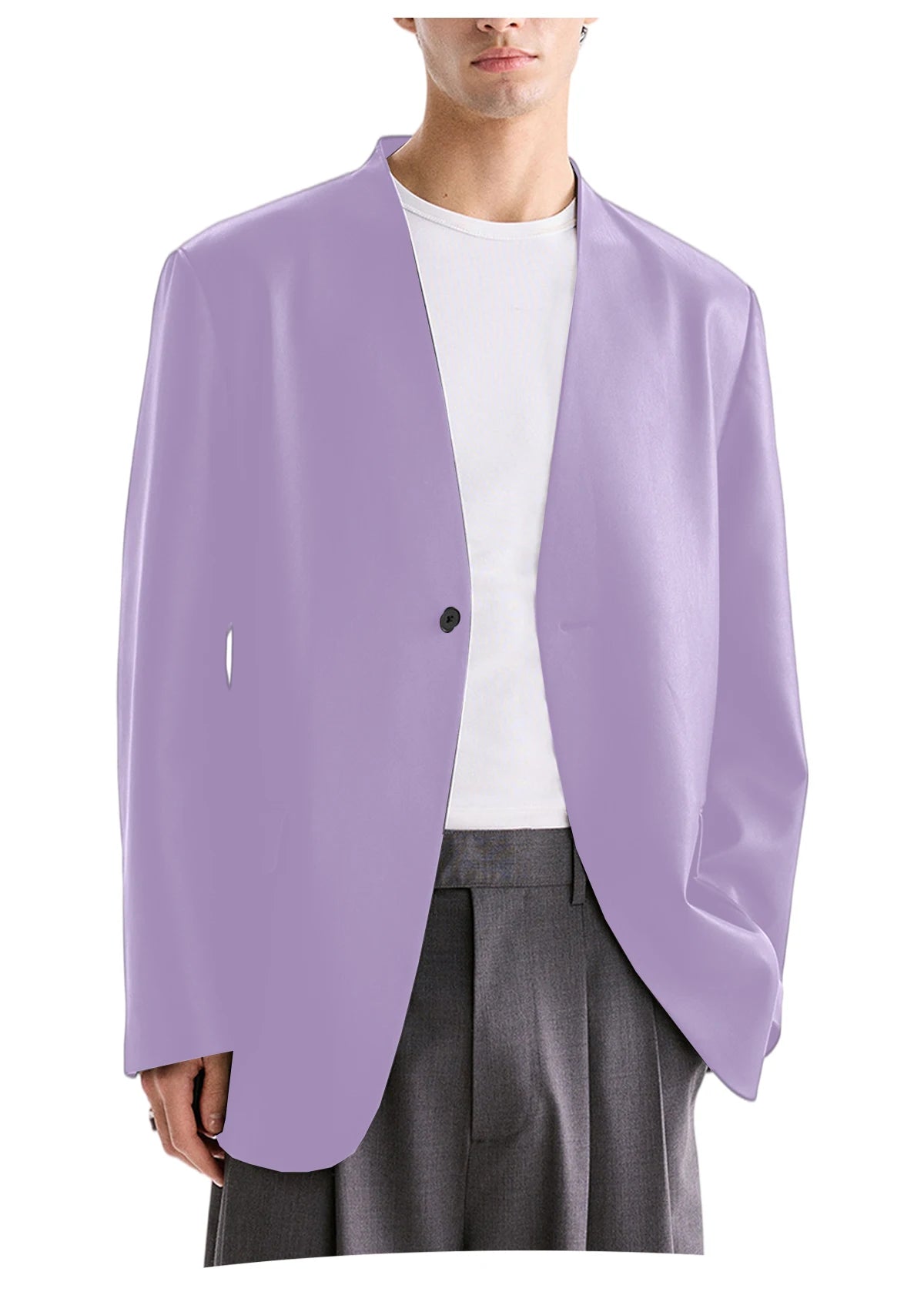 Blazer homme en tweed à chevrons, coupe droite – CLEVI Paris