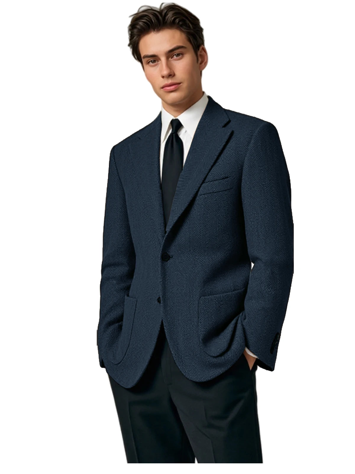 Blazer homme en tweed à chevrons – CLEVI Paris