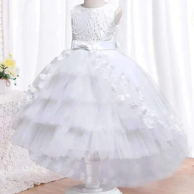 Robe cérémonie fille perlée – CLEVI Paris
